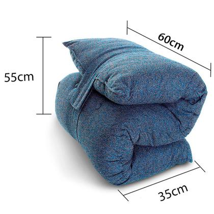 Imagem de Futon Dobrável de Espuma Solteiro Azul - Emcompre