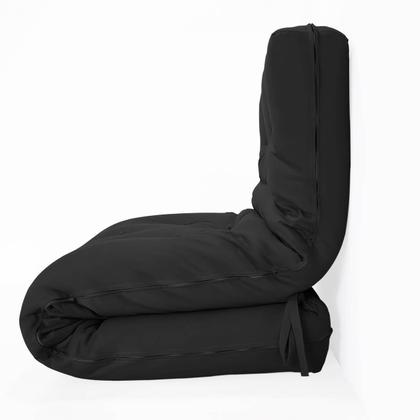 Imagem de Futon Solteiro Dobrável Oriental Confort Plus Preto Acquablock