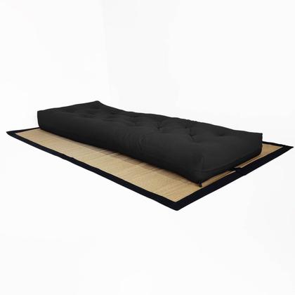 Imagem de Futon Solteiro Dobrável Oriental Confort Plus Preto Acquablock