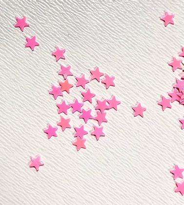 Imagem de G6 Aplique rosa Lantejoula Paetê enchimento resina unhas estrela 10gr