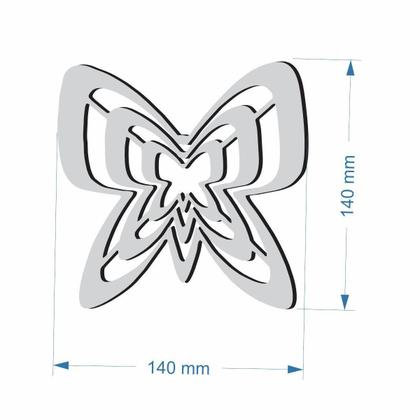 Imagem de Gabarito Borboleta Patchwork Fuxico Régua Molde Acrilico