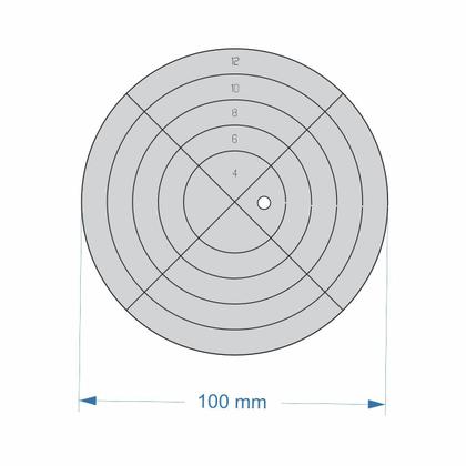 Imagem de Gabarito Círculo patchwork fuxico régua molde acrilico