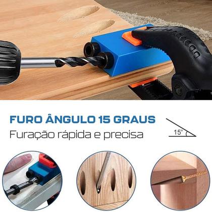 Imagem de Gabarito De Cavilha 6 A 10Mm Furo Angular Inclinado 15 Graus