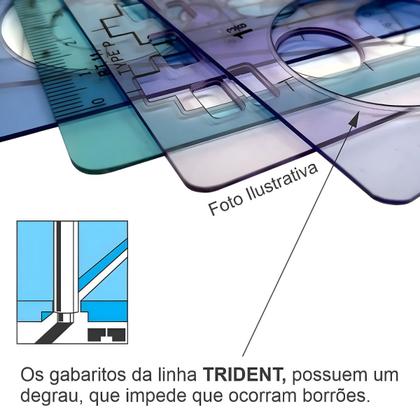 Imagem de Gabarito Desenho D-14 Curva Francesa Trident