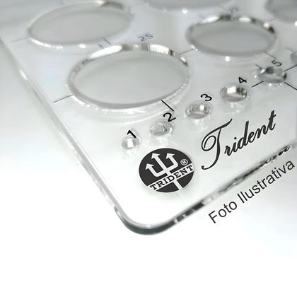 Imagem de Gabarito Elipses Polegadas Com 60 Elipses Trident D-11