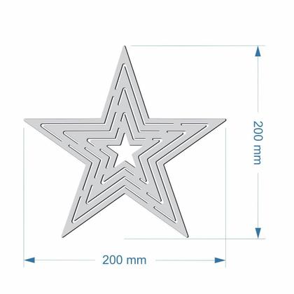 Imagem de Gabarito Estrela Patchwork Fuxico Régua Molde Acrilico