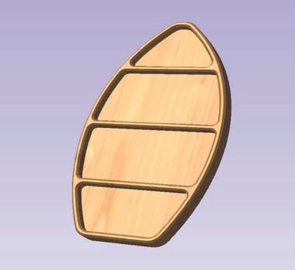 Imagem de Gabarito Guia Tupia Fabricar Petisqueira Barco Sushi Sashimi