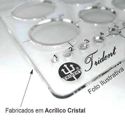 Imagem de Gabarito Trident Elipses 45º  Circulos e Polegadas Mod 4366