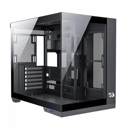 Imagem de Gabinete aquario gamer redragon wideload pro, mid tower, vidro temperado, atx, black