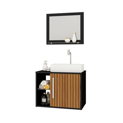 Imagem de Gabinete Armário Banheiro Nilo Com Pia