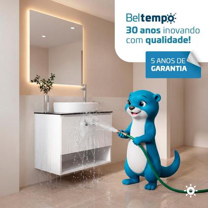 Imagem de Gabinete Banheiro Aço Galvanizado Suspenso Com Cuba de Apoio 60x36 Zeus Beltempo