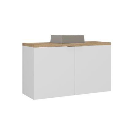 Imagem de Gabinete c/ cuba nature 110cm estilare gab4035 branco/carvalho