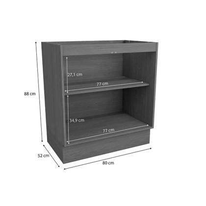 Imagem de Gabinete Cozinha Modulado Vibra T624 c/ 2 Portas s/Tampo 80cm Canela Lacca Kappesberg
