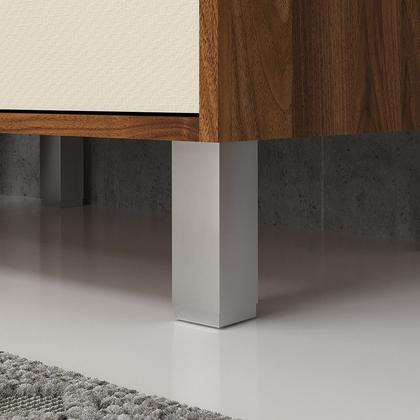 Imagem de Gabinete de Banheiro 60cm com Lavatório e Armário Ref 670 Cewal - Amendoa/Off White