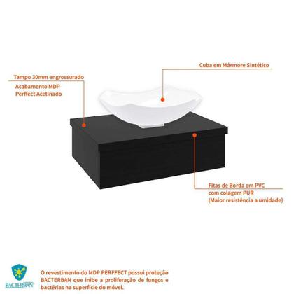 Gabinete de Banheiro City Preto - Mobly Imagem de Gabinete de Banheiro City Preto