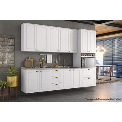 Imagem de Gabinete de Cozinha Modulado Balcão Americana c/ 2 Portas s/ Tampo 80cm Cinza - Henn