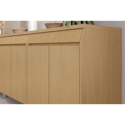 Imagem de Gabinete de Cozinha Modulado Balcão Simone Mendes p/ Pia s/ Tampo c/ 2 Portas e 2 Gavetas 120cm Carvalho/Cinza - Nesher