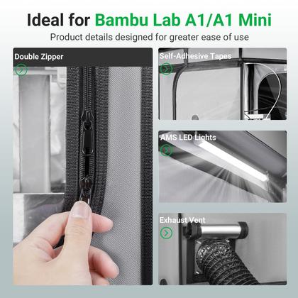 Imagem de Gabinete de impressora 3D Unitak3d para Bambu Lab A1/A1 Mini