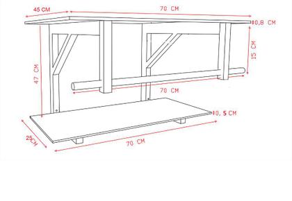 Imagem de Gabinete de vidro 70cm ac cuba retangular azul escuro