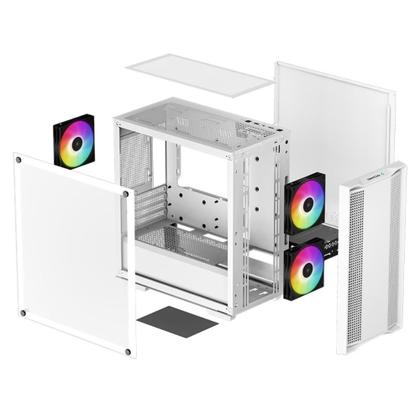 Imagem de Gabinete Deepcool Cc 360 Wh Argb Matx Mid Tower Lateral De Vidro Temperado Usb 3.0 Branco R-cc360-whapm3-g-1
