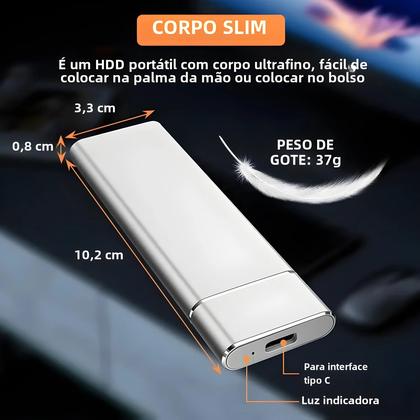 Imagem de Gabinete Externo USB 3.1 Tipo-C para SSD M.2 NVMe - Metal, para Laptop e Celular