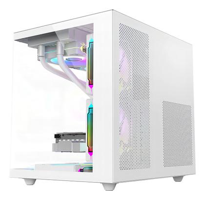 Imagem de Gabinete Gamer Aquário Em Vidro Com 4 Fans Rgb Gb1797 Cor Branco