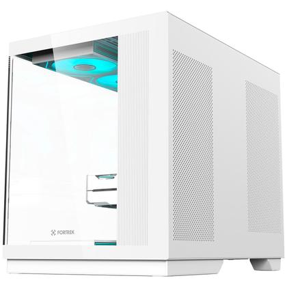 Imagem de Gabinete Gamer Aquário Fortrek Clarity Max, ATX, Lateral em Vidro, USB Tipo-C, USB 3.0, Mid Tower, Branco - 85743