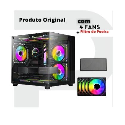 Imagem de Gabinete Gamer Aquário HAYOM com 4 fans Inclusas MICRO ATX / MINI ATX