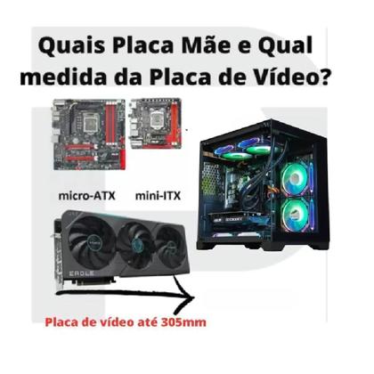 Imagem de Gabinete Gamer Aquário HAYOM com 4 fans Inclusas MICRO ATX / MINI ATX