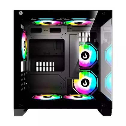 Imagem de Gabinete Gamer Aquário Rise Mode Galaxy Glass M Mini - Vidro Temperado - Micro ATX - Preto