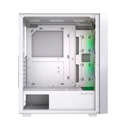 Imagem de Gabinete Gamer Bluecase BG-050 X-frame SE, Mid Tower, 3x Fan ARGB, Lateral em Vidro, Branco e Cinza - BG-050SEWGBX