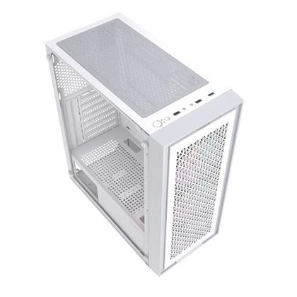 Imagem de Gabinete Gamer Bluecase BG-050 X-frame SE, Mid Tower, 3x Fan ARGB, Lateral em Vidro, Branco e Cinza - BG-050SEWGBX