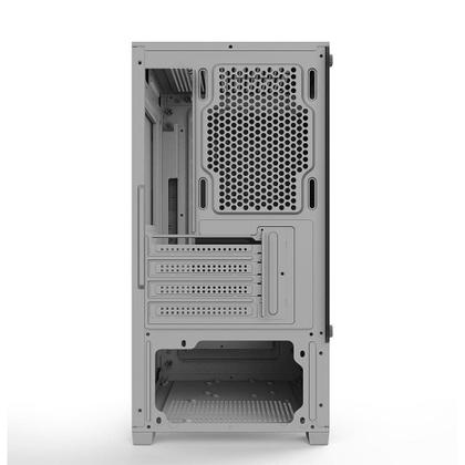 Imagem de Gabinete Gamer Bluecase BG-054 HIT, Mid tower, Micro ATX e Mini ITX, Frontal e lateral em vidro, USB 3.0, Sem FANs, Cinza - BG-054GBX