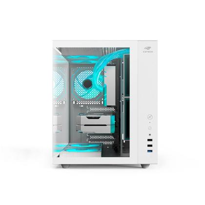 Imagem de Gabinete Gamer C3Tech Aquário MT-G920WH, Mid Tower, Vidro Temperado, Suporte Water Cooler, S/Fonte, Branco - Aquarius