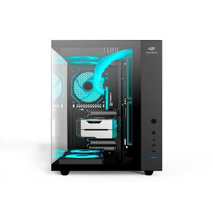 Imagem de Gabinete Gamer C3Tech Aquarius, Mid Tower, Lateral em Vidro, Preto - MT-G920BK