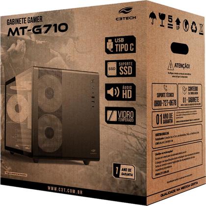 Imagem de Gabinete Gamer C3TECH Aquarius MT-G710 sem FANS Branco