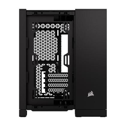 Imagem de Gabinete Gamer Corsair 2500D, Mini-Tower, M-ATX, Lateral em Vidro Temperado, Sem FANs, Preto - CC-9011263-WW