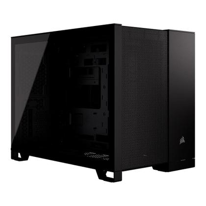 Imagem de Gabinete Gamer Corsair 2500D, Mini-Tower, M-ATX, Lateral em Vidro Temperado, Sem FANs, Preto - CC-9011263-WW