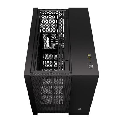 Imagem de Gabinete Gamer Corsair 2500D, Mini-Tower, M-ATX, Lateral em Vidro Temperado, Sem FANs, Preto - CC-9011263-WW