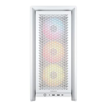 Imagem de Gabinete Gamer Corsair 4000D RS ARGB, Mid Tower, Lateral em Vidro, com 3x Fans RS ARGB, Branco - CC-9011297-WW