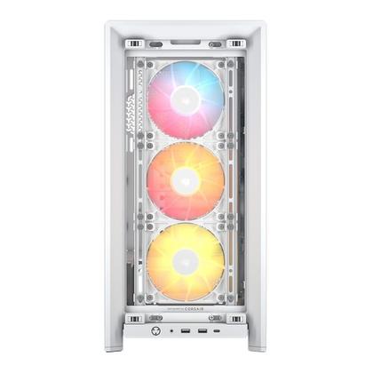 Imagem de Gabinete Gamer Corsair 4000D RS ARGB, Mid Tower, Lateral em Vidro, com 3x Fans RS ARGB, Branco - CC-9011297-WW