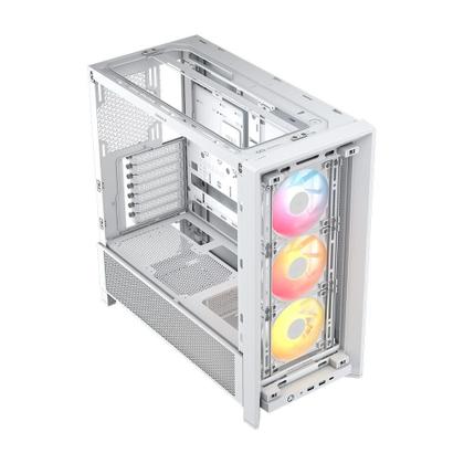 Imagem de Gabinete Gamer Corsair 4000D RS ARGB, Mid Tower, Lateral em Vidro, com 3x Fans RS ARGB, Branco - CC-9011297-WW
