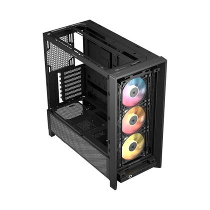Imagem de Gabinete Gamer Corsair 4000D RS ARGB, Mid Tower, Lateral em Vidro, com 3x Fans RS ARGB, Preto - CC-9011296-WW