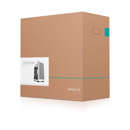 Imagem de Gabinete Gamer Deepcool CH 370, Mid Tower, M-ATX, Lateral em Vidro Temperado, Branco - R-CH370-WHNAM1-G-1