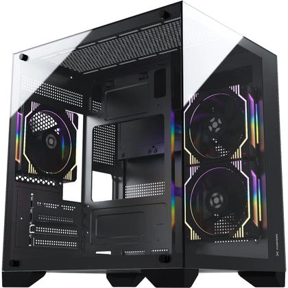 Imagem de Gabinete Gamer Fortrek Clarity Preto Lateral Vidro