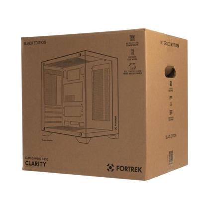 Imagem de Gabinete Gamer Fortrek Clarity Preto Lateral Vidro