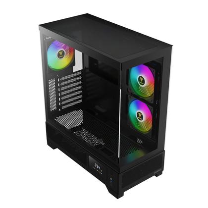 Imagem de Gabinete Gamer Gamdias Atlas M1 3 Fans S/Fonte ARGB MidTower Frental/Latera Vidro Temperado Preto - Atlas M1