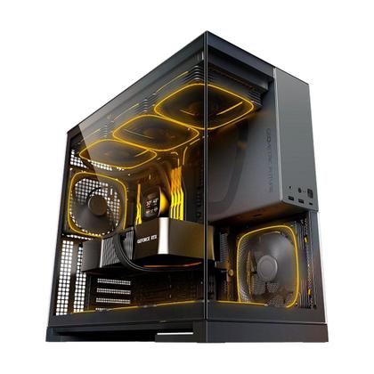 Imagem de Gabinete Gamer Geometric Future Model 5, Mid Tower, ATX, Lateral em Vidro Temperado, Preto e Cinza - GEO-M5-BG