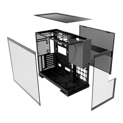 Imagem de Gabinete Gamer Geometric Future Model 5, Mid Tower, ATX, Lateral em Vidro Temperado, Preto e Cinza - GEO-M5-BG