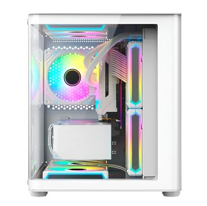 Imagem de Gabinete Gamer Hayom Aquário GB1799 Branco 4 Fans Rgb S/ Fte